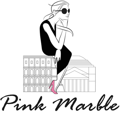 logo pink marble